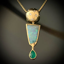 Load image into Gallery viewer, Opal Emerald Necklace
