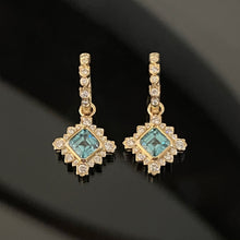 Load image into Gallery viewer, Adeline Drop Earrings with Detachable Diamond Hoops
