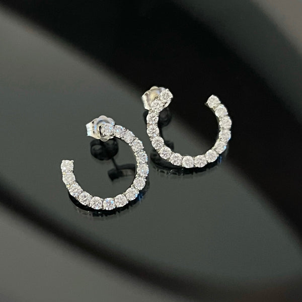 Diamond Curve Earrings