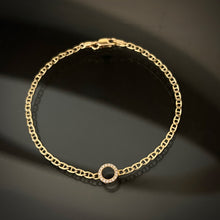 Load image into Gallery viewer, Anchor Chain Bracelet with Micro Diamond Halo
