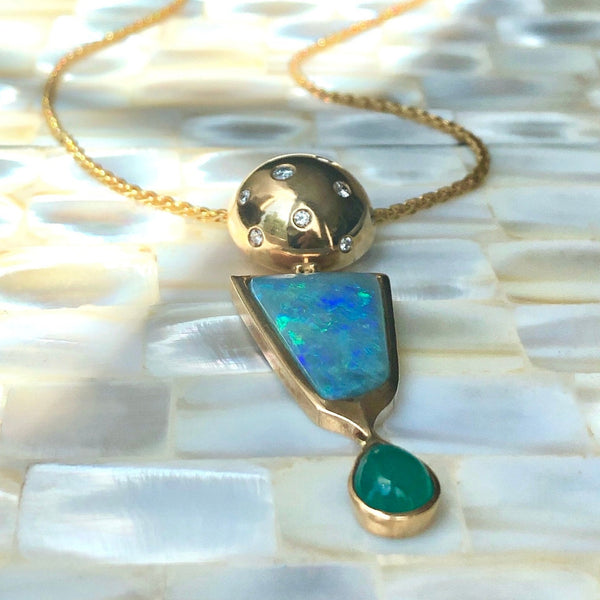 Opal Emerald Necklace