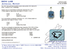 Load image into Gallery viewer, Blue Topaz Diamond Pendant

