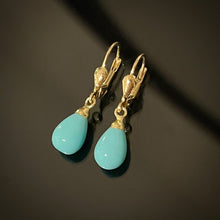 Load image into Gallery viewer, Turquoise Dangle Earrings
