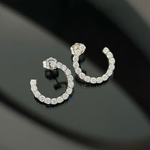 Load image into Gallery viewer, Diamond Curve Earrings
