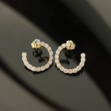 Load image into Gallery viewer, Diamond Curve Earrings
