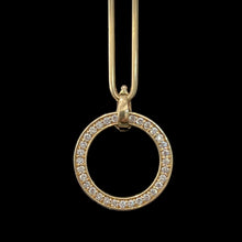 Load image into Gallery viewer, Oblong Necklace with Detachable Diamond Halo
