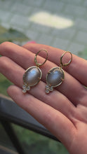 Load and play video in Gallery viewer, Moonstone Drop Earrings
