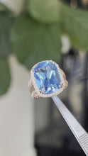 Load and play video in Gallery viewer, Blue Topaz Diamond Ring
