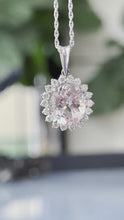 Load and play video in Gallery viewer, Morganite Diamond Halo Pendant
