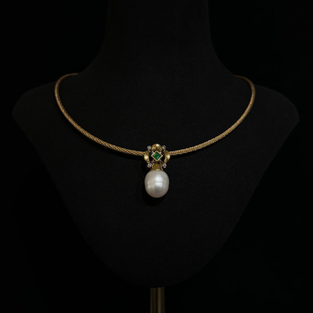 Pearl Emerald Pendant