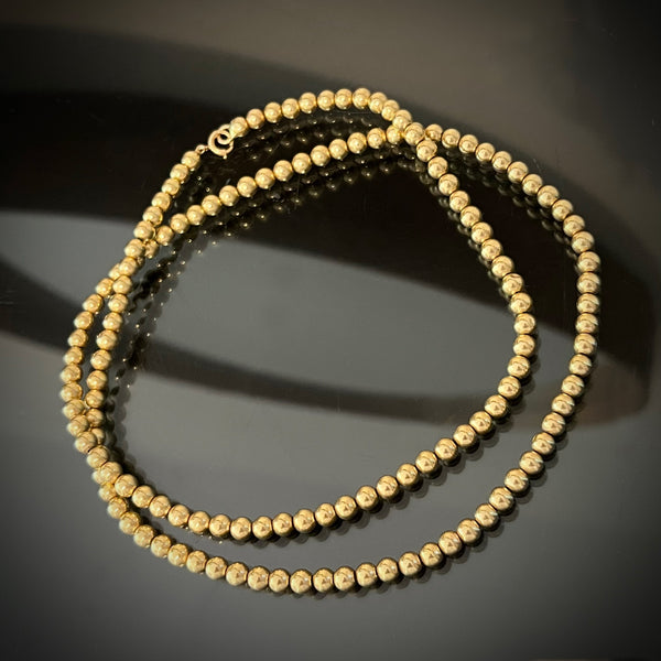 Vintage Gold Bead Necklace