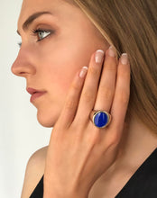 Load image into Gallery viewer, Lapis Lazuli Trellis Ring
